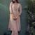 Floral embroidered thread work kurta with trousers & dupatta