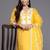 Women floral embroidered regular thread work kurta with trousers & dupatta