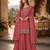 Peach simar with embroidery multi & zarkhan work readymade plazzo suit