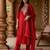 Women ethnic motifs embroidered panelled liva kurta with trousers & with dupatta