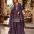 Wine simar with embroidery multi & zarkhan work readymade plazzo suit