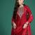 Women ethnic motifs embroidered panelled liva kurta with trousers & with dupatta