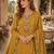 Mustard simar with embroidery multi & zarkhan work readymade plazzo suit