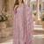 Rani-pink chinon readymade suit with embroidery sequence work