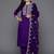 Women floral embroidered thread work kurta with trousers & with dupatta