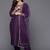 Women floral yoke design regular sequinned kurta with trousers & dupatta