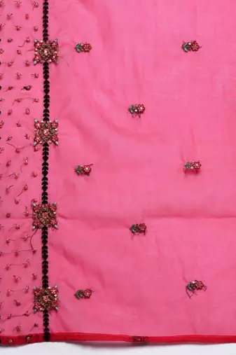 Women floral embroidered regular thread work kurta with trousers & with dupatta