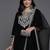 Women floral yoke design regular thread work kurta with trousers & dupatta