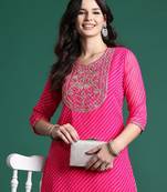 Leheriya printed indie printed georgette kurta