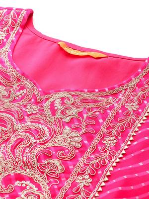 Leheriya printed indie printed georgette kurta 2