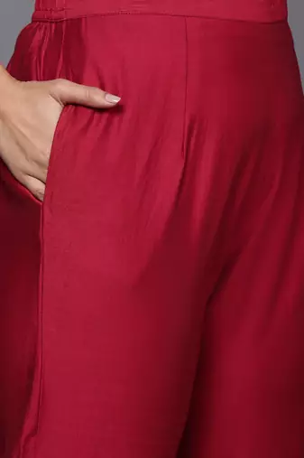 Plus size ethnic motifs embroidered sequinned liva kurta with trousers & dupatta