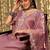 Yoke design regular thread work kurta with trousers & with dupatta