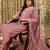 Yoke design regular thread work kurta with trousers & with dupatta