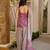 Lavender cambric cotton printed kurti farsi salwar dupatta set
