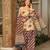 Beige cambric cotton printed kurti farsi salwar dupatta set