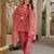 Rani pink cambric cotton printed kurti farsi salwar dupatta set