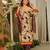 Brown cambric cotton printed kurti farsi salwar dupatta set