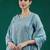 Ethnic motifs embroidered regular thread work kurta with trousers & dupatta