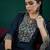 Floral embroidered regular thread work liva kurta with trousers & dupatta