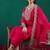Floral embroidered regular liva zari kurta with trousers & dupatta