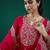 Floral embroidered regular liva zari kurta with trousers & dupatta