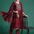 Ethnic motifs yoke design sequinned kurta with trousers & dupatta