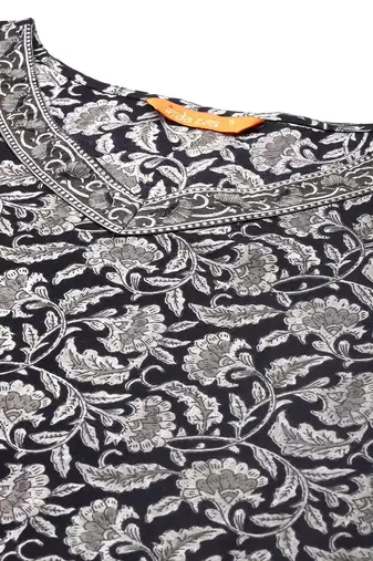 Women ethnic motifs printed regular pure cotton kurta with trousers & with dupatta