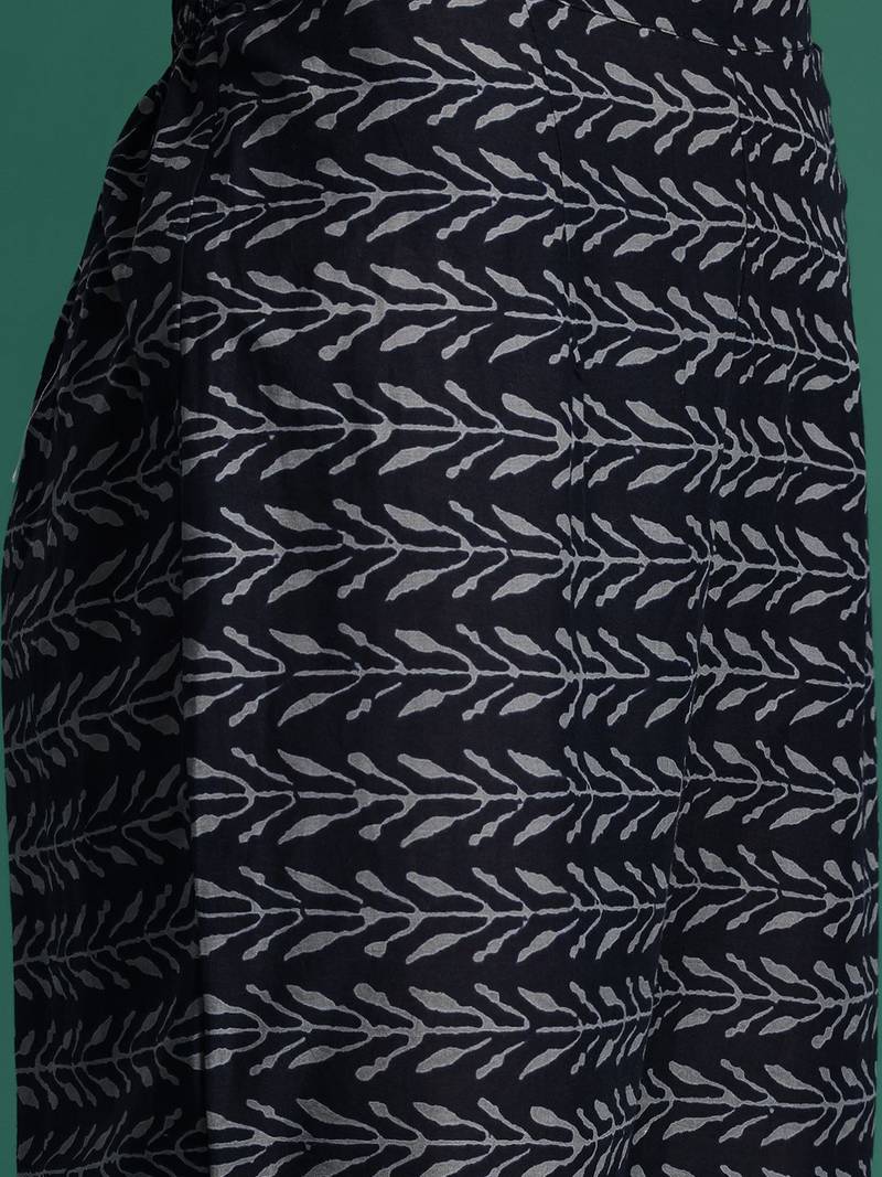 Women ethnic motifs printed regular pure cotton kurta with trousers & with dupatta