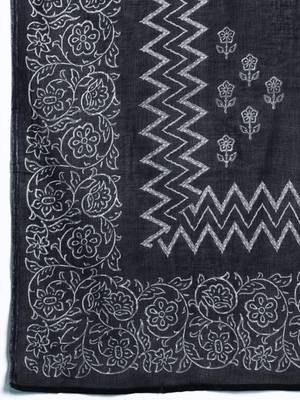 Women ethnic motifs printed regular pure cotton kurta with trousers & with dupatta 4