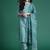 Women printed regular pure cotton kurta with trousers & with dupatta