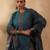 Ethnic motifs printed regular pure cotton straight kurta with trousers & dupatta