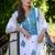 Women floral embroidered regular thread work kurta with trousers & with dupatta