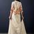 Floral printed beads and stones linen straight kurta with trousers & dupatta