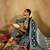 Ethnic motifs printed thread work pure cotton straight kurta & trousers & dupatta