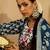 Ethnic motifs printed thread work pure cotton straight kurta & trousers & dupatta