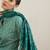Chevron printed mandarin collar pure cotton kurta with trousers & with dupatta