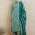 Chevron printed mandarin collar pure cotton kurta with trousers & with dupatta