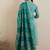 Chevron printed mandarin collar pure cotton kurta with trousers & with dupatta