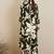 Floral printed sequinned shirt collar straight kurta with trousers