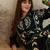 Floral printed sequinned shirt collar a-line kurta with salwar