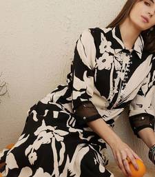 Floral printed regular sequinned kurta with trousers