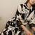 Floral printed regular sequinned kurta with trousers