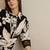 Floral printed regular sequinned kurta with trousers