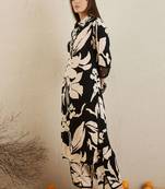 Floral printed regular sequinned kurta with trousers