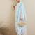 Round neck ethnic embroidered pure cotton kurta with trouser & dupatta