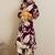 Shirt collar floral printed straight kurta with trouser