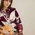 Shirt collar floral printed straight kurta with trouser