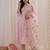 Pink ethnic motifs embroidered gotta patti kurta with trousers & dupatta