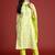 Floral printed thread work pure cotton kurta with trousers & dupatta