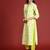 Floral printed thread work pure cotton kurta with trousers & dupatta